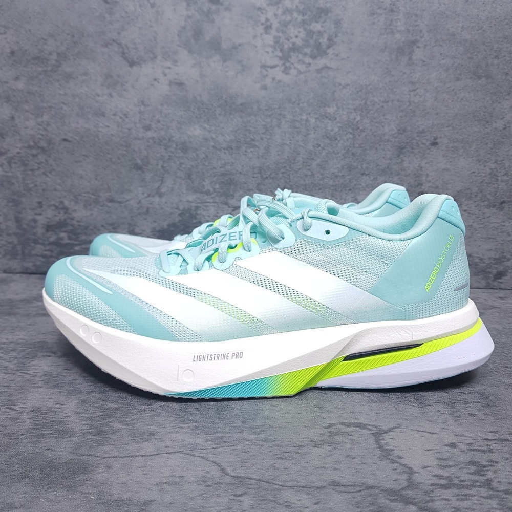 ADIDAS Adizero Boston 13 Running Shoes Womens Size 9 Semi Flash Aqua JS4957